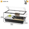 Cage FERPLAST Casita 100 for Rabbits and Guinea Pigs, Metal/Plastic, 960×570×560 mm, Taupe/White