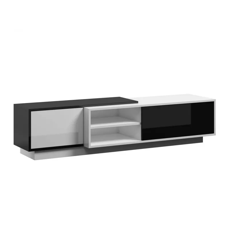 Cama TV spintelė SIGMA1 180 baltas/juodas blizgus