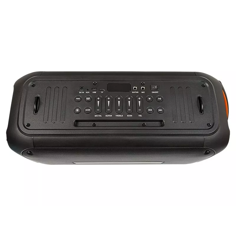 Nešiojamas mono Bluetooth garsiakalbis BLOW 30-392# — 6000 mAh baterija, 6,5 W RMS, Bluetooth 5.0, MicroSD, AUX, Micro-USB, 2 garsiakalbiai, juodas