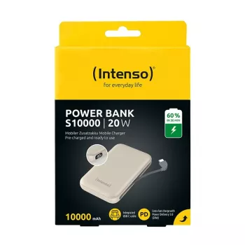 Išorinė baterija USB 10000MAH/BEIGE S10000 7333031 Intenso