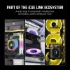 CORSAIR iCUE LINK LX120-R RGB 120 mm ARGB reversinio menčių korpuso ventiliatorius – baltas