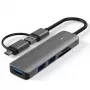 Adapteris USB 3.0 – 3 x USB 3.0, SD, TF