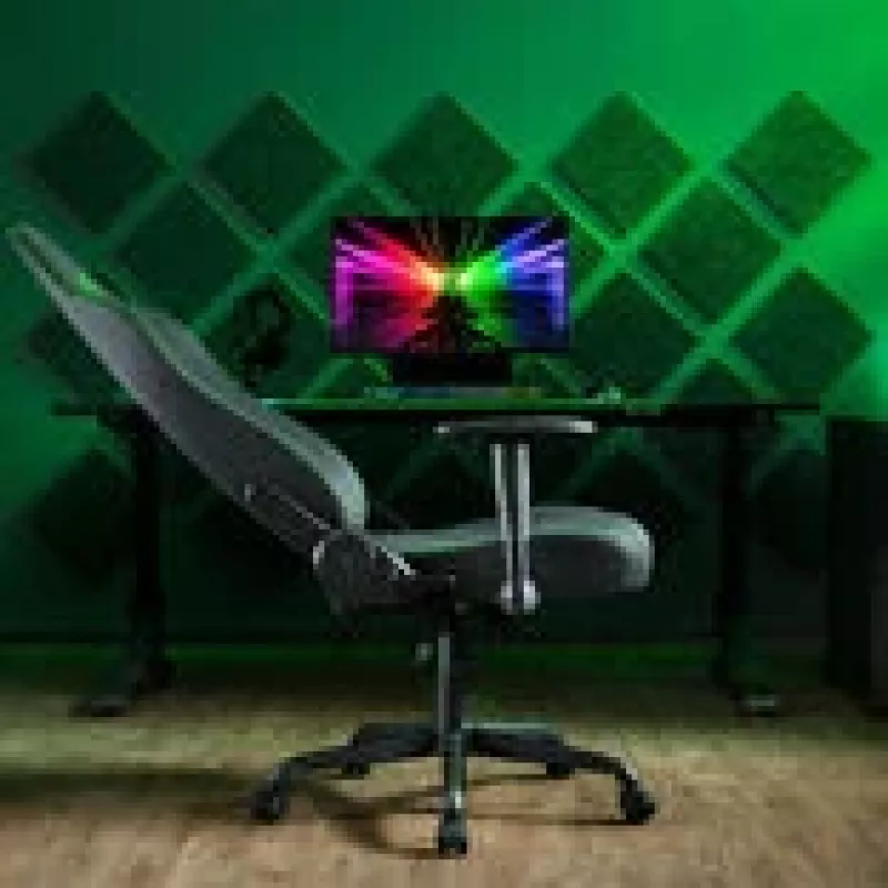 Žaidimų kėdė Razer Iskur V2 X Fabric juoda — ergonomiškas dizainas, juosmens atrama, medžiaginiai apmušalai