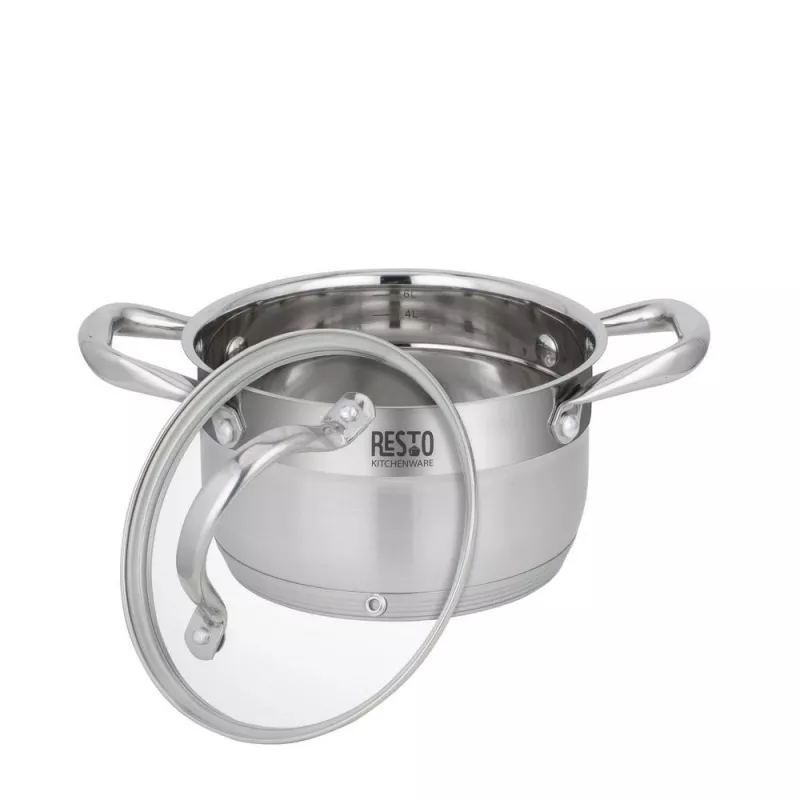 Apvalus nerūdijančio plieno puodas Resto Kitchenware Libra 1,9 L