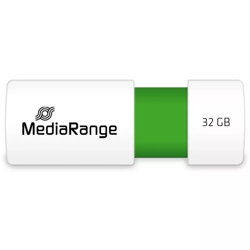 MediaRange - USB atmintukas - 32 GB - USB 2.0 - Balta, žalia (MR973)