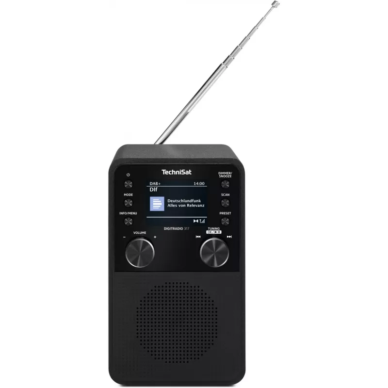 Skaitmeninis radijas TECHNISAT DigitRadio 317 — juodas, FM ir DAB+ priėmimas