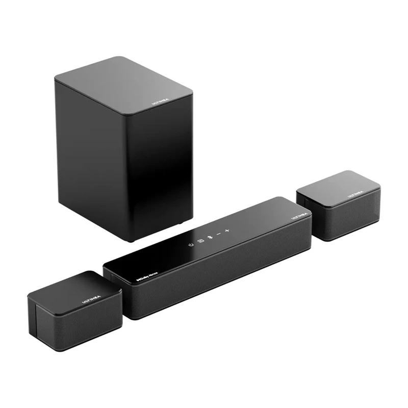 Garso juosta Ultimea U2520 5.1 kanalų su belaidžiu žemų dažnių garsiakalbiu, Dolby Atmos, APP valdymu, juoda