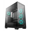 PC korpusas DeepCool CG580 4F Midi Tower — ATX/ITX/MicroATX, grūdintas stiklas, 3×120 mm + 1×120 mm ventiliatoriai, 2×3,5 col. ir 2×2,5 col., USB-A×2 USB-C×1, juodas
