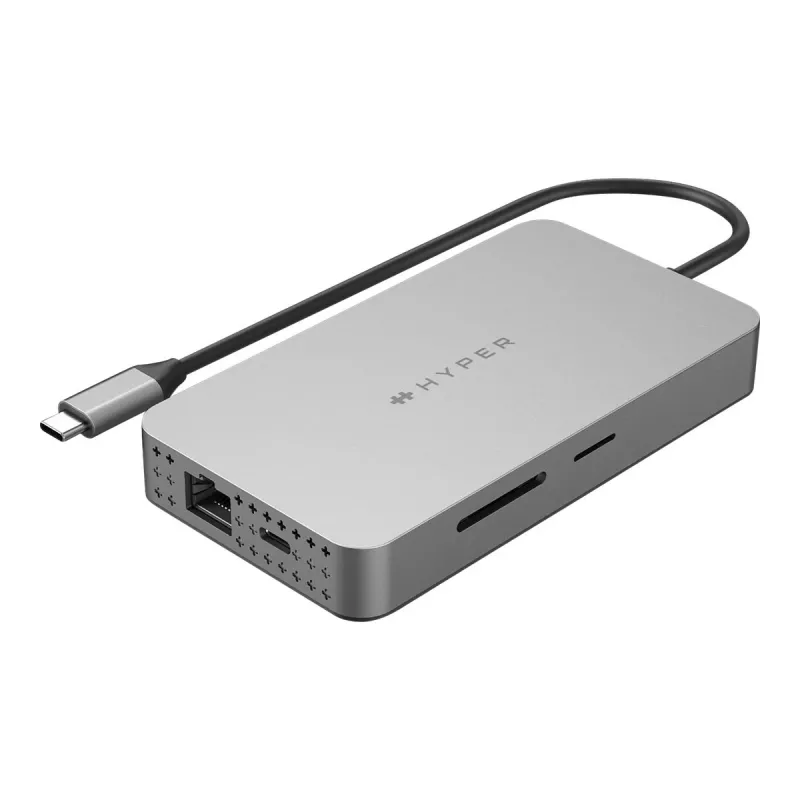 Hyper | HyperDrive Universal USB-C 10-in1 Dual HDMI Mobile Dock | Ethernet LAN (RJ-45) prievadai 1 | HDMI prievadų kiekis 2