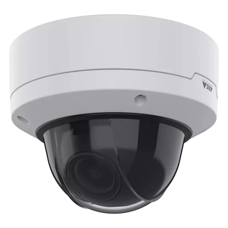 IP apsaugos kamera AXIS Q3546-LVE — kupolinė, vidaus ir lauko, 2688×1512, 1/1,8 colio CMOS, 4,7–10 mm, 2,2× optinis priartinimas, 360° sukimas