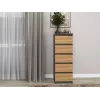 Komoda Top e Shop W5 ANT/ART, 5 stalčiai, antracitas/ąžuolas, medžio drožlių plokštė