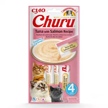INABA Churu Tuna su lašiša – kačių skanėstai – 4x14 g
