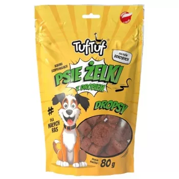 Dog treats TufTuf poultry drops soft gummy snacks 80 g — poultry flavor, sugar-free, gluten- and soy-free