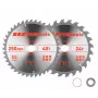 CMT diskinių pjūklų diskų rinkinys 250 x 30 mm, 24/40 dantų, HM, du diskai