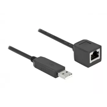 Nuosekliojo ryšio laidas DeLOCK 64163 USB 2.0 Type-A į RS-232 RJ45 50 cm juodas