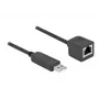 Nuosekliojo ryšio laidas DeLOCK 64163 USB 2.0 Type-A į RS-232 RJ45 50 cm juodas