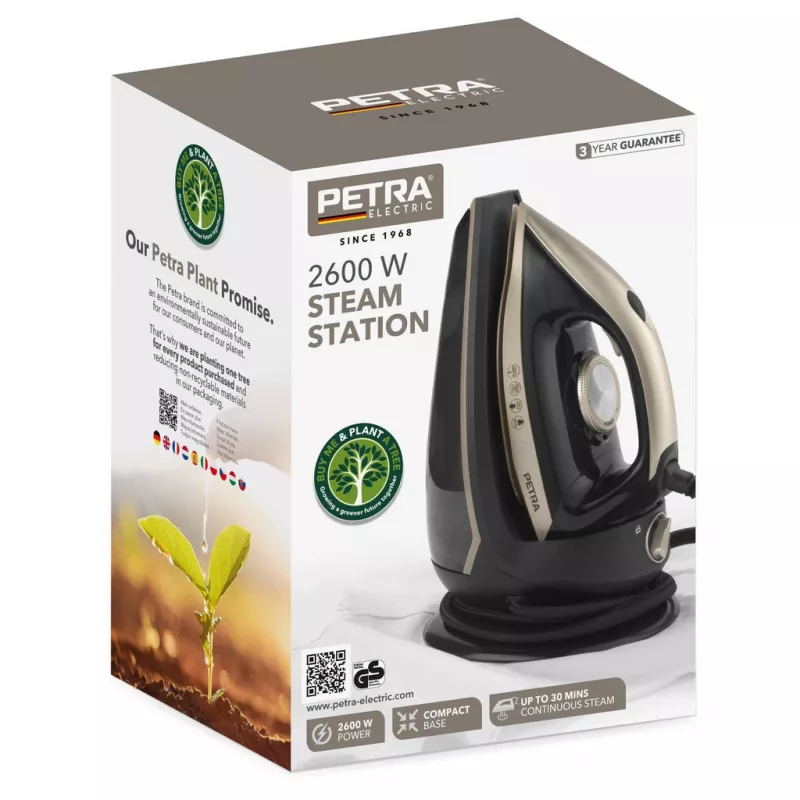 Iron Petra PF01483VDEEU7 2600W garo stotelė, juoda ir platininė