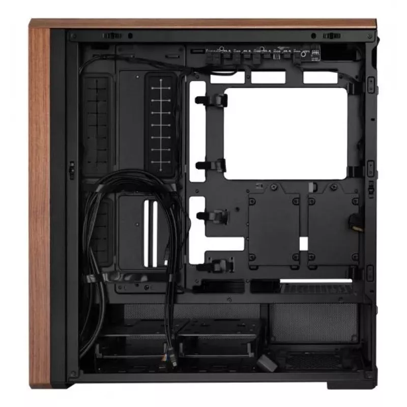 Kompiuterio korpusas Lian Li Lancool LAN217X Midi Tower, juodas, medis