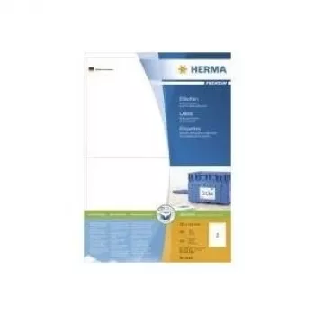 HERMA SuperPrint - Etiketės - Baltos - A5 (148 x 210 mm) - 400 vnt. (200 lapų x 2) (4628)