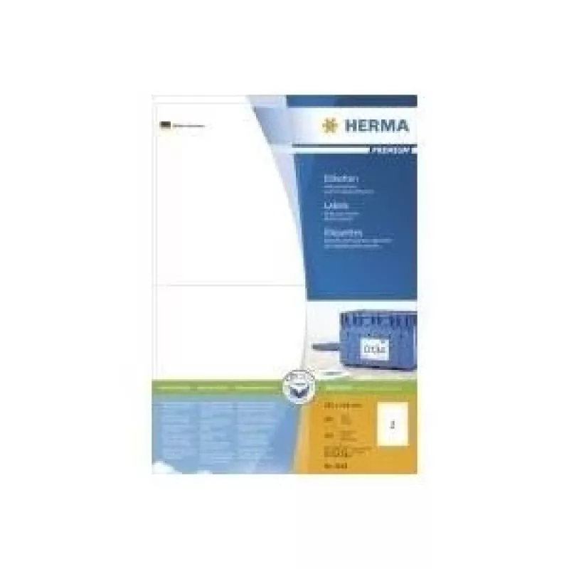 HERMA SuperPrint - Etiketės - Baltos - A5 (148 x 210 mm) - 400 vnt. (200 lapų x 2) (4628)