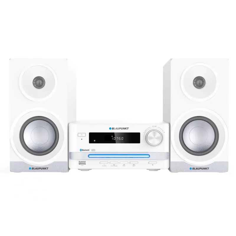 Namų garso mikro sistema BLAUPUNKT MS16BT 15 W, CD/USB/MP3, Bluetooth, FM RDS, balta