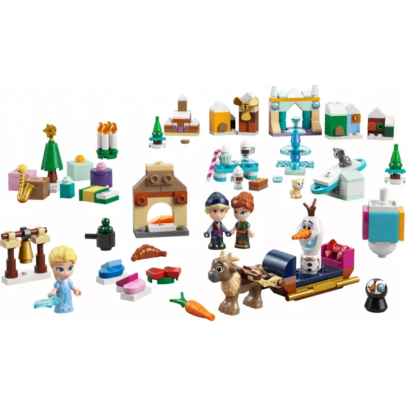 Konstruktorius LEGO Disney Frozen Advento kalendorius 2025 rinkinys 43273 — 231 detalė, 4 minifigūrėlės, amžius 5+