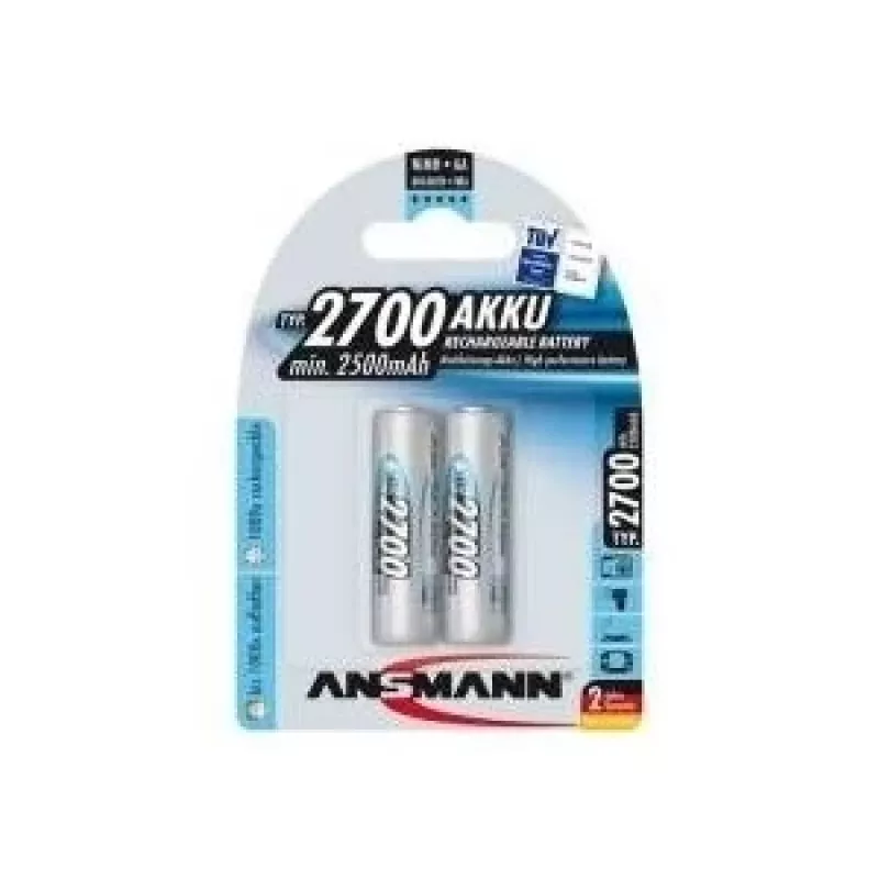 Baterija AA Ansmann lizdinė pakuotė 2 X Accu 2700mAh