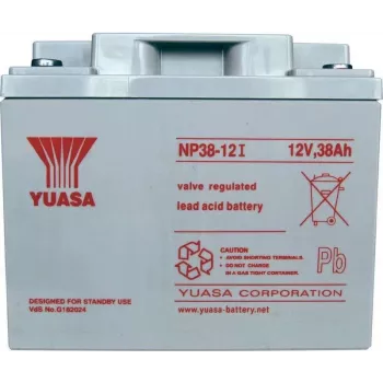 Yuasa NP38-12 - 38000 mAh - sandari švino rūgšties baterija (VRLA) - 12V - 14,2 kg - 165 x 197 x 170 mm (NP38-12)