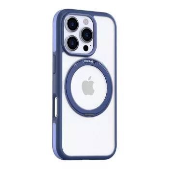 Cover Torras Ostand R Fusion iPhone 16 Pro mėlynas permatomas 6,1 col.