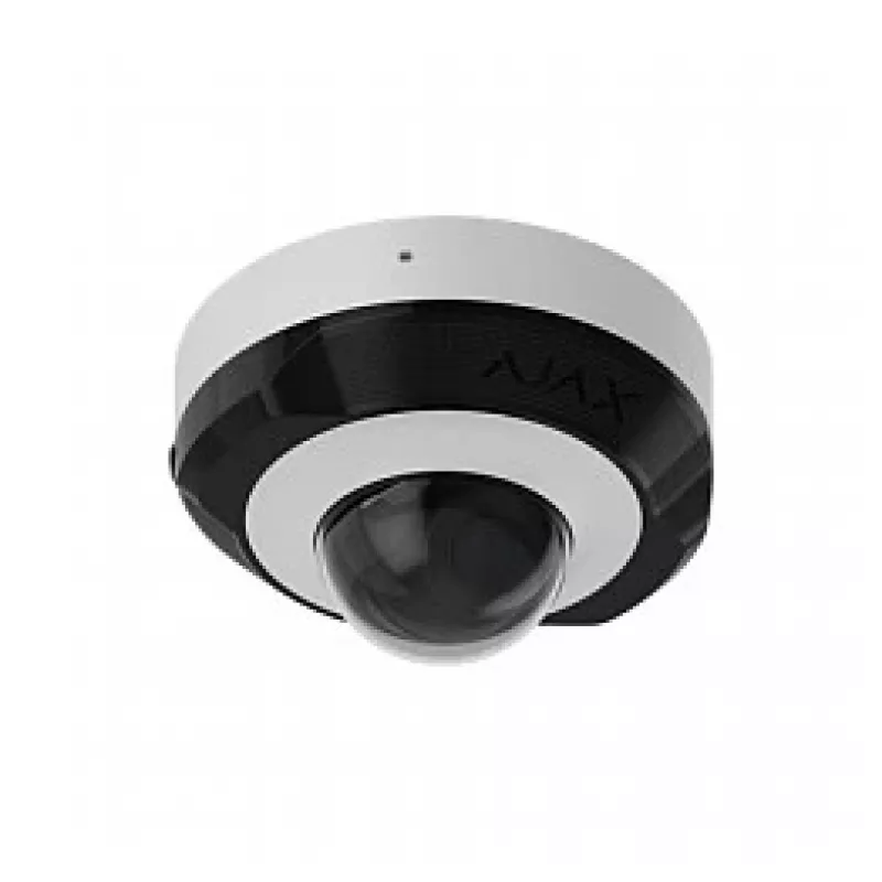 Dome kamera Ajax DomeCam Mini 8MP 4mm Balta — 8 MP raiška, 4 mm objektyvas, kompaktiška vidaus/lauko dome kamera