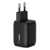 USB-C dvigubas įkroviklis Belkin ENA007KQBK 65W — dvigubas USB-C PD įkrovimas nešiojamiesiems kompiuteriams ir mobiliesiems įrenginiams