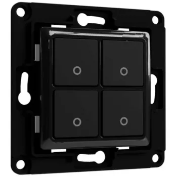 Šviesos jungiklis Shelly Switch 4 Plastikinis Juodas