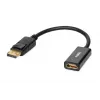 DisplayPort į HDMI kabelio adapteris IBOX iadp4k — DisplayPort (kištukas) į HDMI (lizdas), tiesios jungtys, 4K palaikymas, sidabrinis