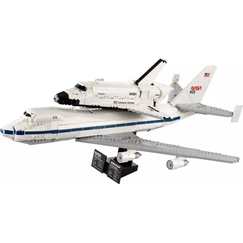 LEGO Icons Shuttle Aircraft 10360 konstruktorius — 2417 detalės, 270 × 535 × 630 mm demonstracinis modelis