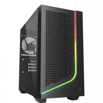 PC korpusas Sharkoon J1000 ARGB mATX — vidutinio dydžio „micro-ATX“ korpusas su ARGB apšvietimu