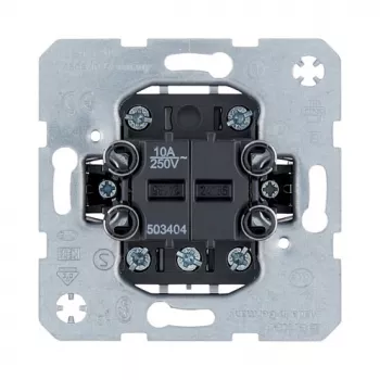 Šviesos jungiklis berker 503404, vienpolis 10 A 250 V, metalinė apdaila