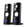 2 krypčių laidinė kompiuterio kolonėlė Audiocore AC860, 2.0 kanalai, 4 W RMS, maitinimas USB, 3,5 mm įvestis, juoda