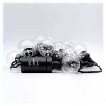LED lempučių girlianda RealPower 463614 12 lempučių šilta balta 4,9 m maitinama baterijomis (AA)