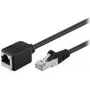 Goobay CAT 5e prailginimo kabelis F/UTP, juodas, 1,5 m – varinė medžiaga, RJ45 kištukas (8P8C) RJ45 lizdas (8P8C) (73387)