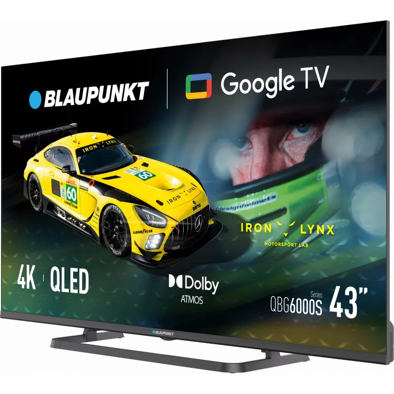 Blaupunkt QLED televizorius | 43QBG6000S | 43 | Išmanusis televizorius | Google TV | Juoda