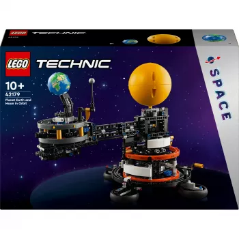 LEGO Technic Žemė ir Mėnulis Orbitėje Kosminiai Žaidimai Vaikams Nuo 10 Metų Saulės Sistemos Konstruktorius su Planetomis
