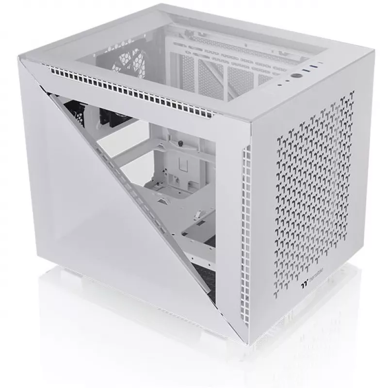 PC korpusas Thermaltake Divider 200 TG Air Snow Micro Tower baltas