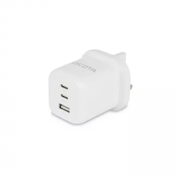 Dicota maitinimo blokas – kompaktiškas, GaN – 65 vatai – 5 A – PD 3.0 – 3 išvesties prievadai (2 x USB-C, USB)