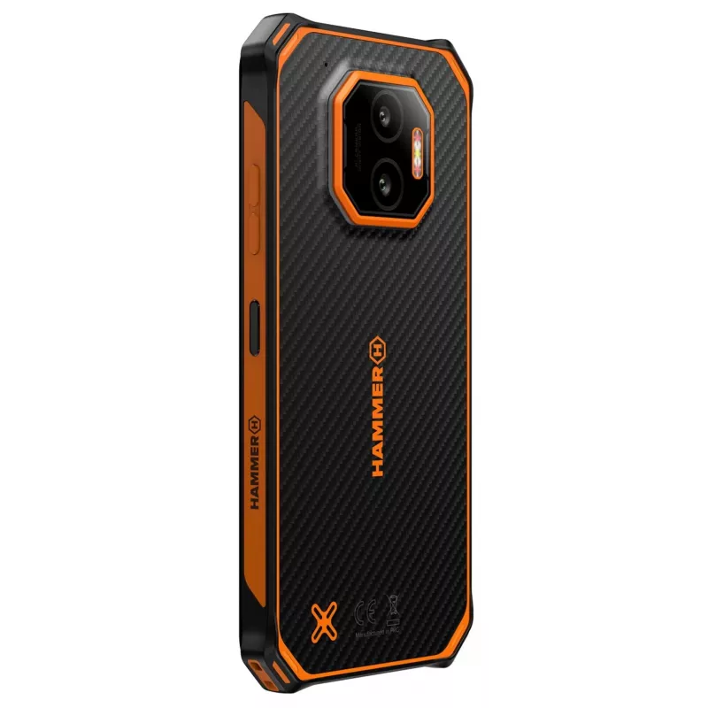 Išmanusis telefonas HAMMER Energy X2 — Android 15, MediaTek Helio G81, 6,1 colio 1560×720 IPS, 6 GB RAM, 128 GB, Dual SIM, 4G, 50 MP, 5000 mAh, IP68