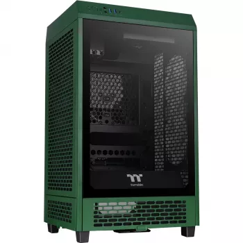 The Tower 200 , Tower-Enclosure Dark Green, Tempered Glass