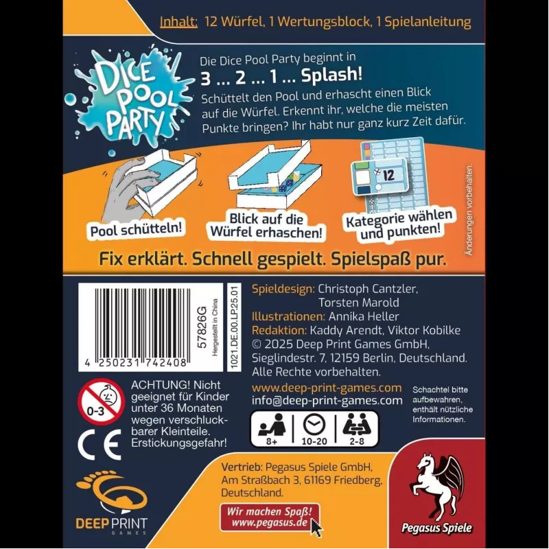 Deep Print Games: Dice Pool Party, kauliukų žaidimas