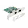 DeLOCK PCI Express x1 kortelė su 2 x RJ45 2.5 Gigabit LAN RTL8125 laidinis eternetas