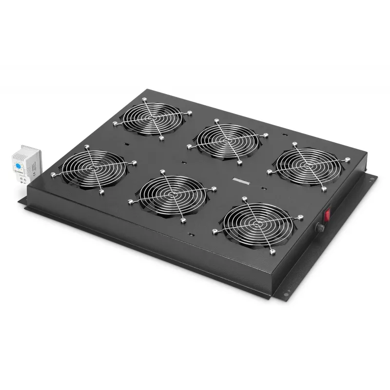 Digitus DN-19 FAN-6-SRV-B gaminys juodos spalvos