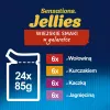 Šlapias kačių maistas „Felix Sensations Country Flavors“ želė, rinkinys 24×85 g – šlapias maistas, 24 pakeliai, po 85 g, drėgmė 82 %