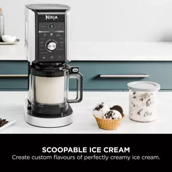Ninja Creami Deluxe NC502CH, Ice Cream and Ice Maker, Juoda